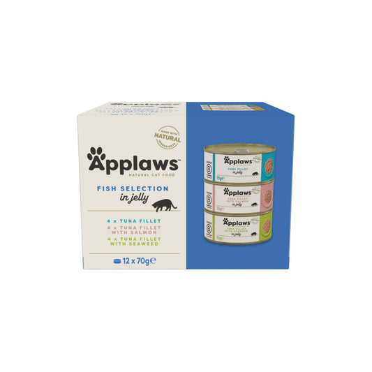 Applaws Cat Wet Food Multipack Jelly Tins M/P Fish Jelly Selection 70gx12