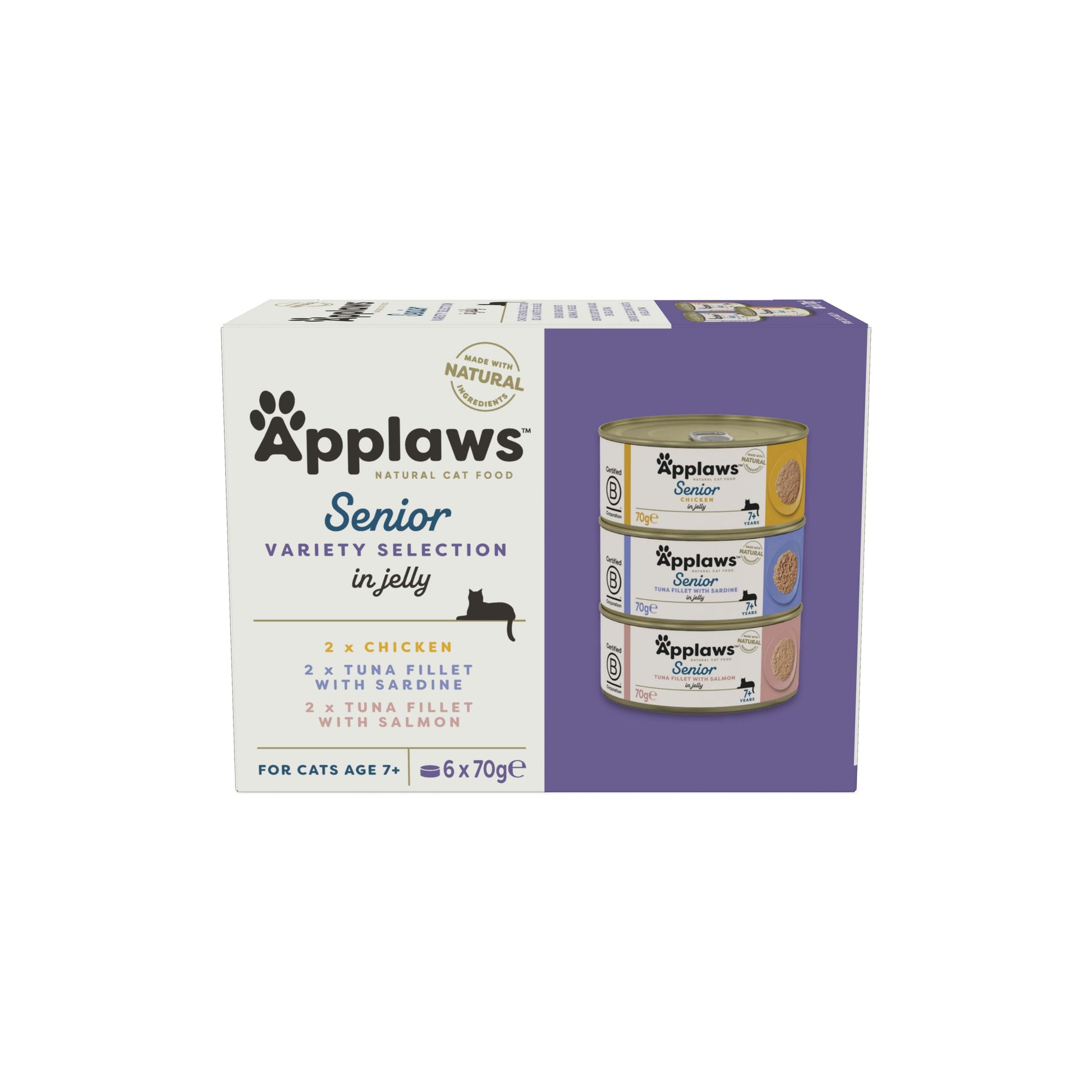 Applaws Cat Wet Food Senior Multipack Jelly Tins Senior M/p.70gx6
