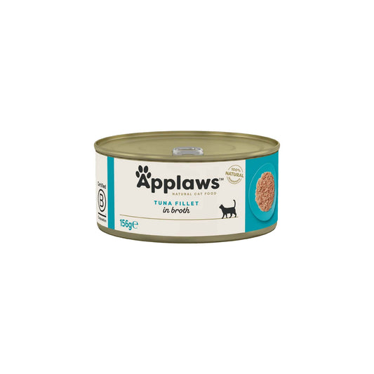 Applaws Cat Wet Food Adult Broth Tins Tuna Fillet 156g-24