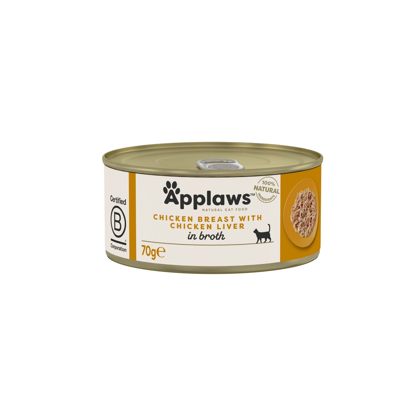 Applaws Cat Wet Food Adult Broth Tins Chicken Breast and Cheese 156g-24