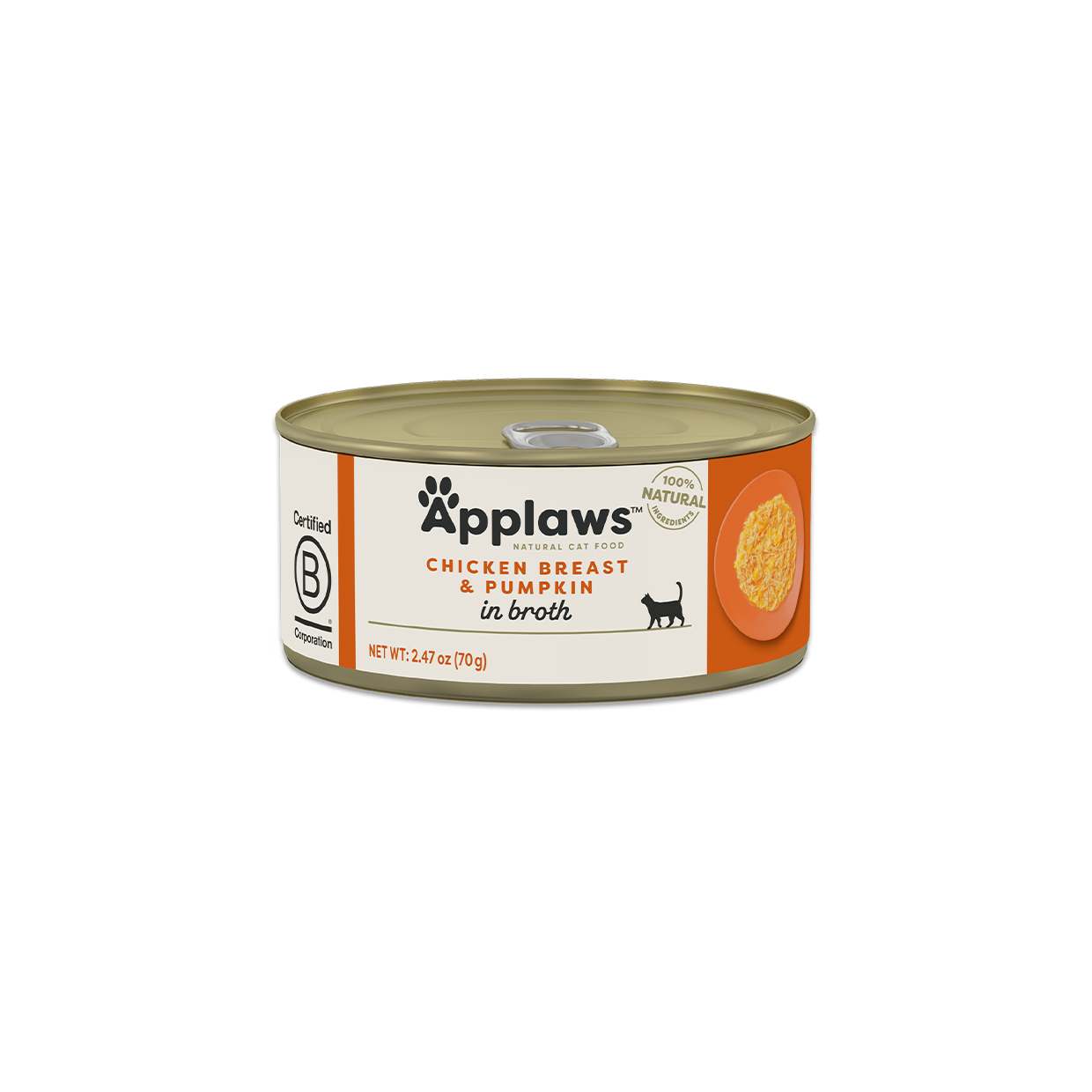 Applaws Cat Wet Food Adult Broth Tins Chicken Breast and Pumpkin 156g-24