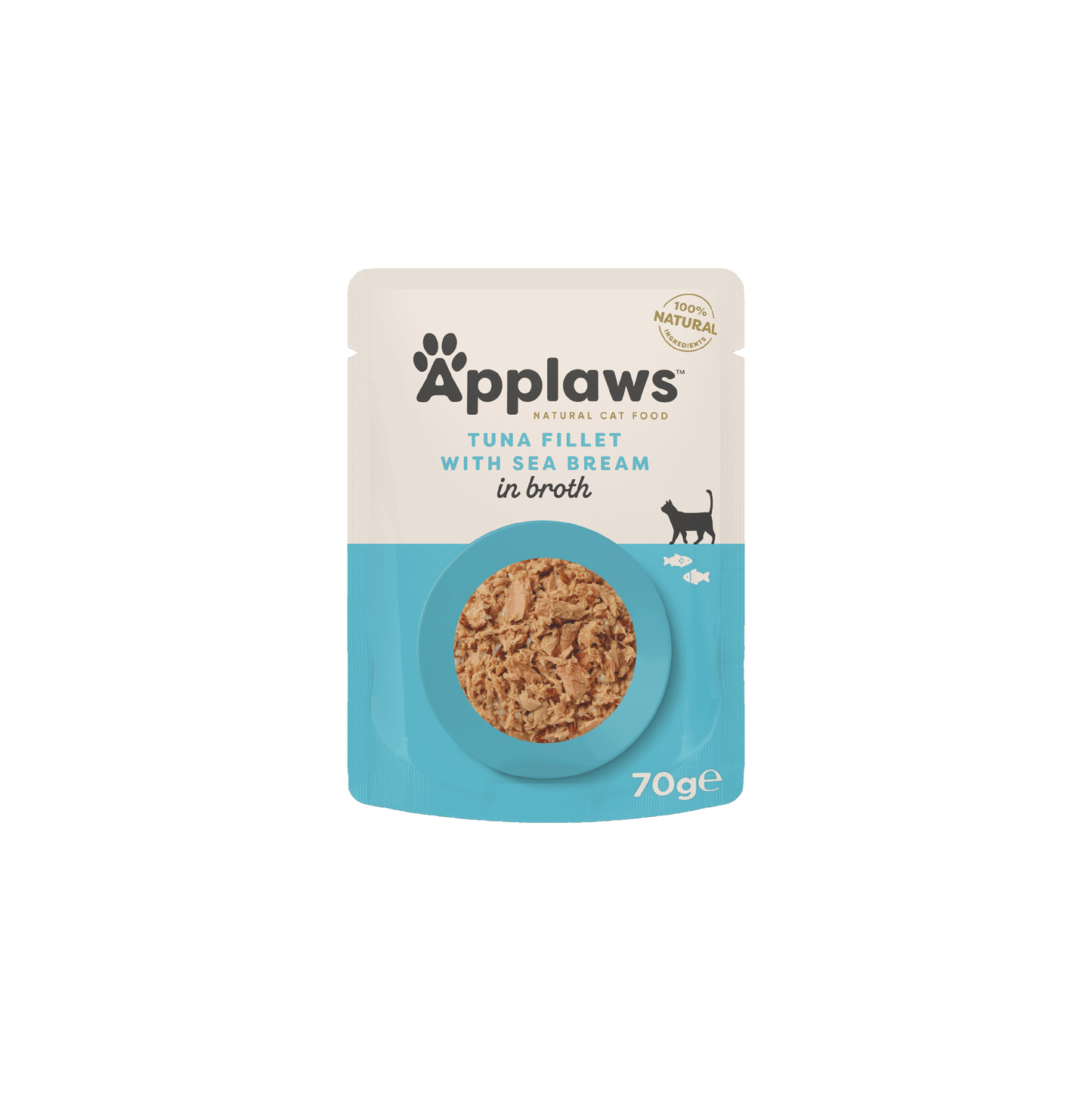 Applaws Cat Wet Food Broth Pouch Tuna Fillet with Seabream 70g-12
