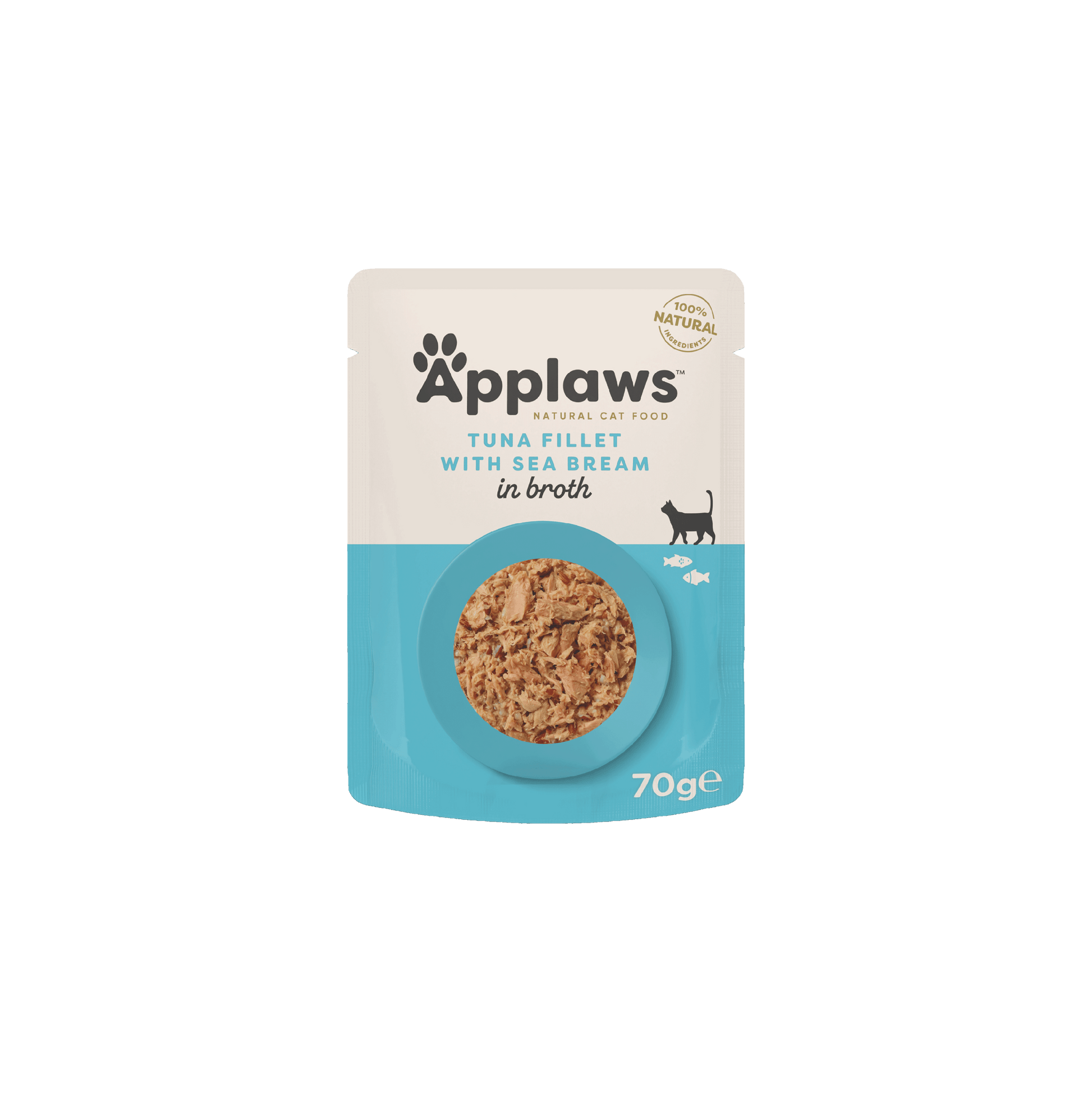 Applaws Cat Wet Food Broth Pouch Tuna Fillet with Seabream 70g-12