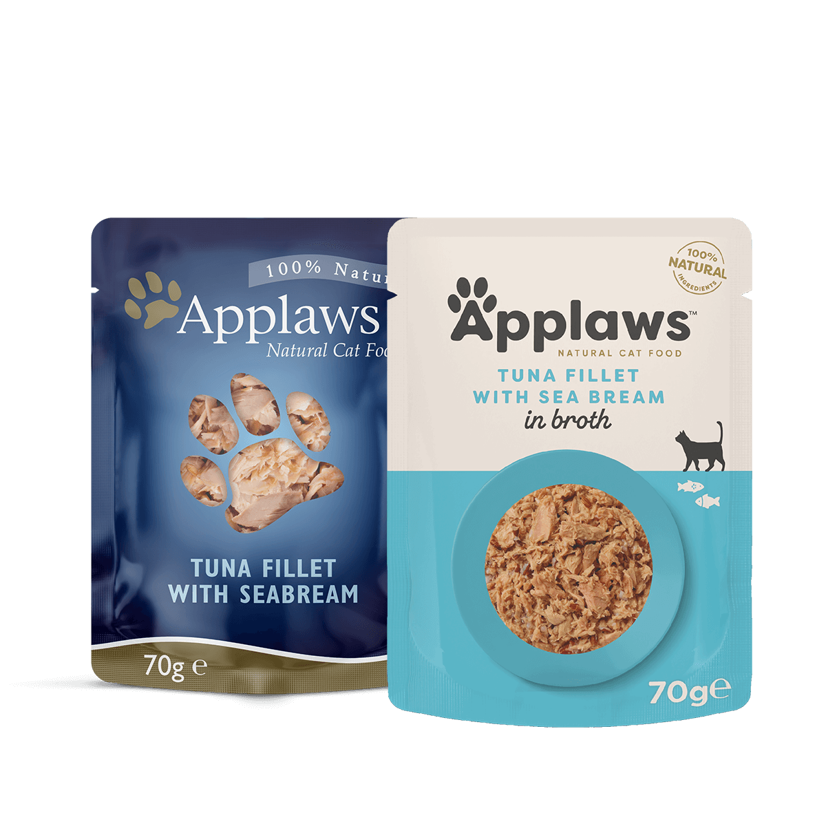 Applaws Cat Wet Food Broth Pouch Tuna Fillet with Seabream 70g-12