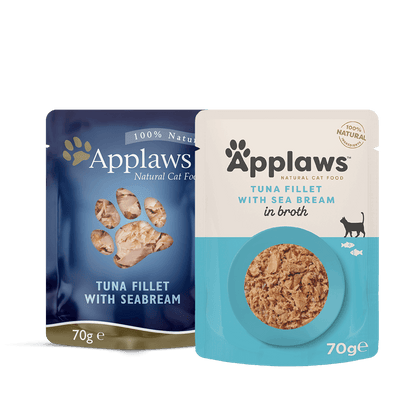 Applaws Cat Wet Food Broth Pouch Tuna Fillet with Seabream 70g-12
