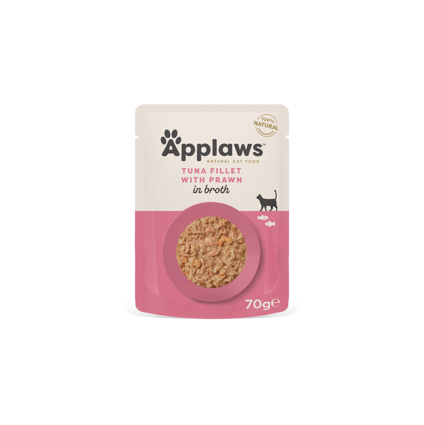 Applaws Cat Wet Food Broth Pouch Tuna Fillet with Pacific Prawn 70g-12