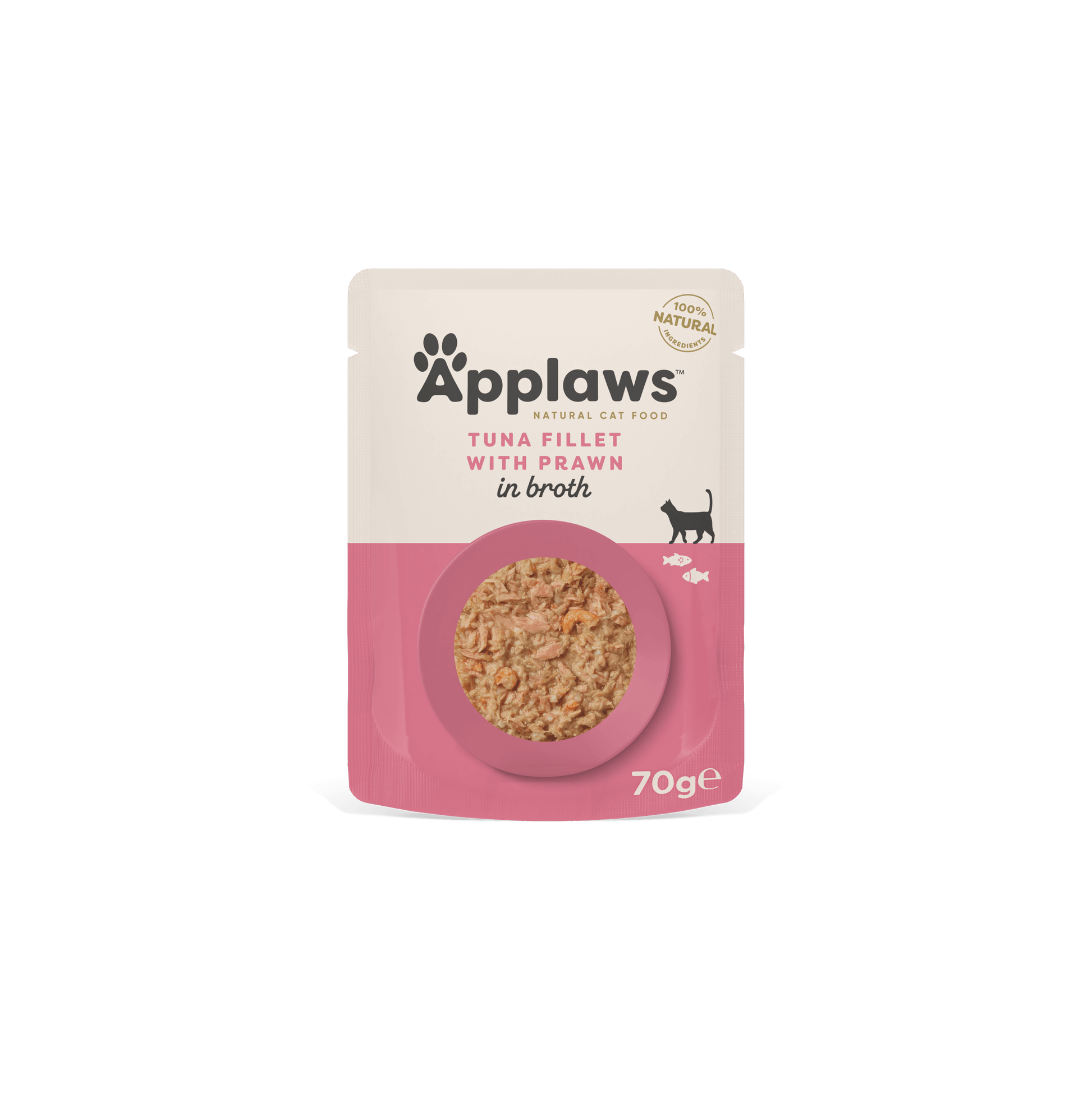 Applaws Cat Wet Food Broth Pouch Tuna Fillet with Pacific Prawn 70g-12