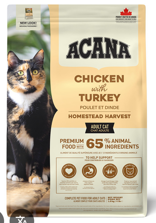 Acana Food For Cat Dry Homestead Harvest Cat 1.8Kg