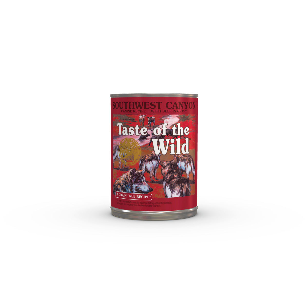 PROPET Taste of The Wild Super Premium Complete Food for Dogs Wet Food - Grain Free - All Breeds/All Life Stages Southwest Canyon Beef
in Gravy Cans 390gr
(Box of 12)