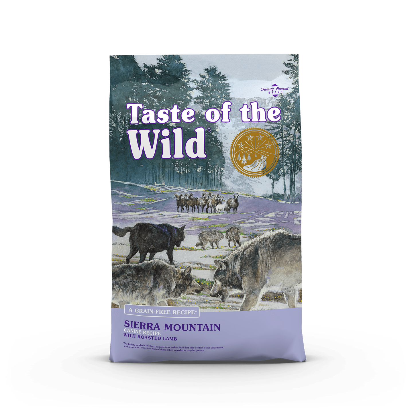 PROPET Taste of The Wild Super Premium Complete Food for Dogs Dry Food - Grain Free - All Breeds/All Life Stages Sierra Mountain Roasted Lamb 12.2Kg