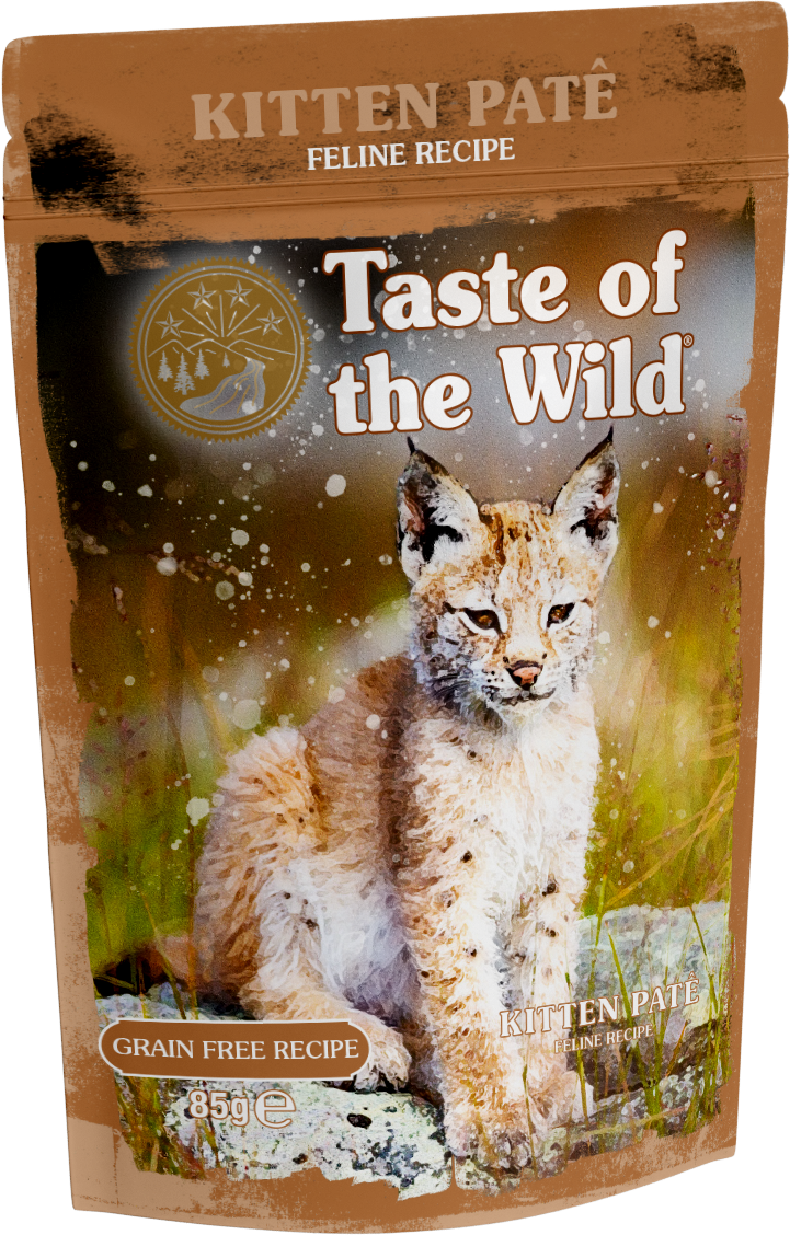 PROPET Taste of The Wild Super Premium Complete Food for Cats Wet Food - Grain Free Kitten Chicken Pâté Pouch 85gr
(Box of 12)