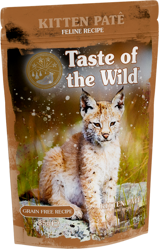 PROPET Taste of The Wild Super Premium Complete Food for Cats Wet Food - Grain Free Kitten Chicken Pâté Pouch 85gr
(Box of 12)