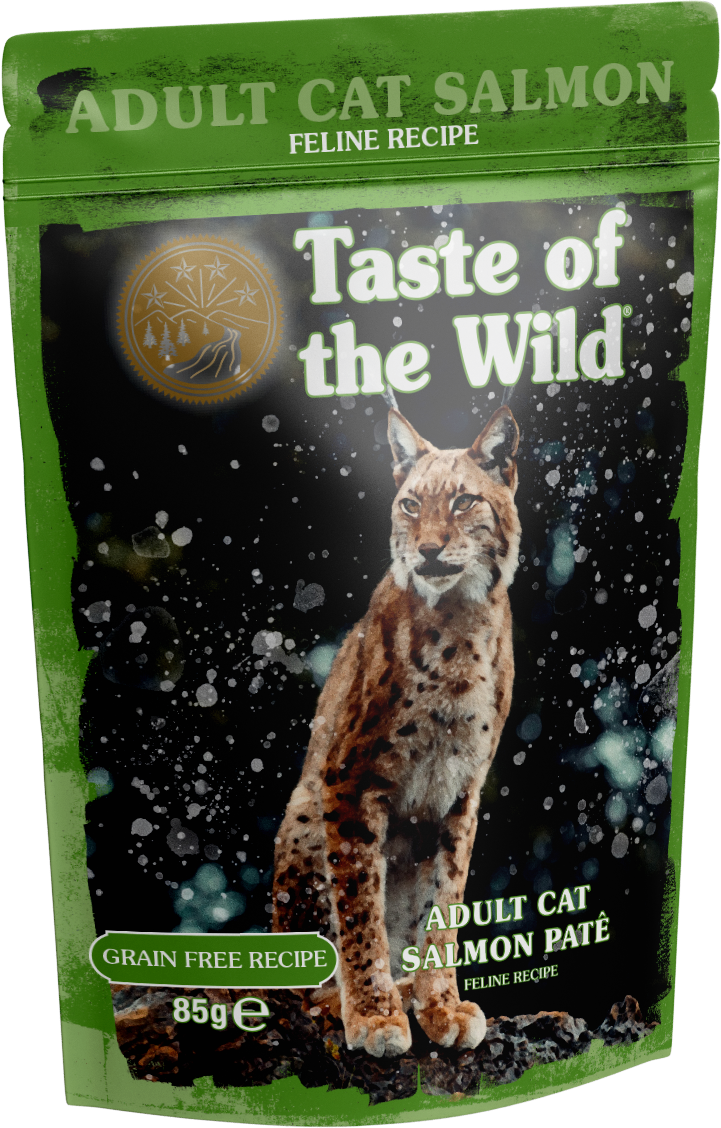 PROPET Taste of The Wild Super Premium Complete Food for Cats Wet Food - Grain Free Adult Salmon Pâté Pouch 85gr
(Box of 12)