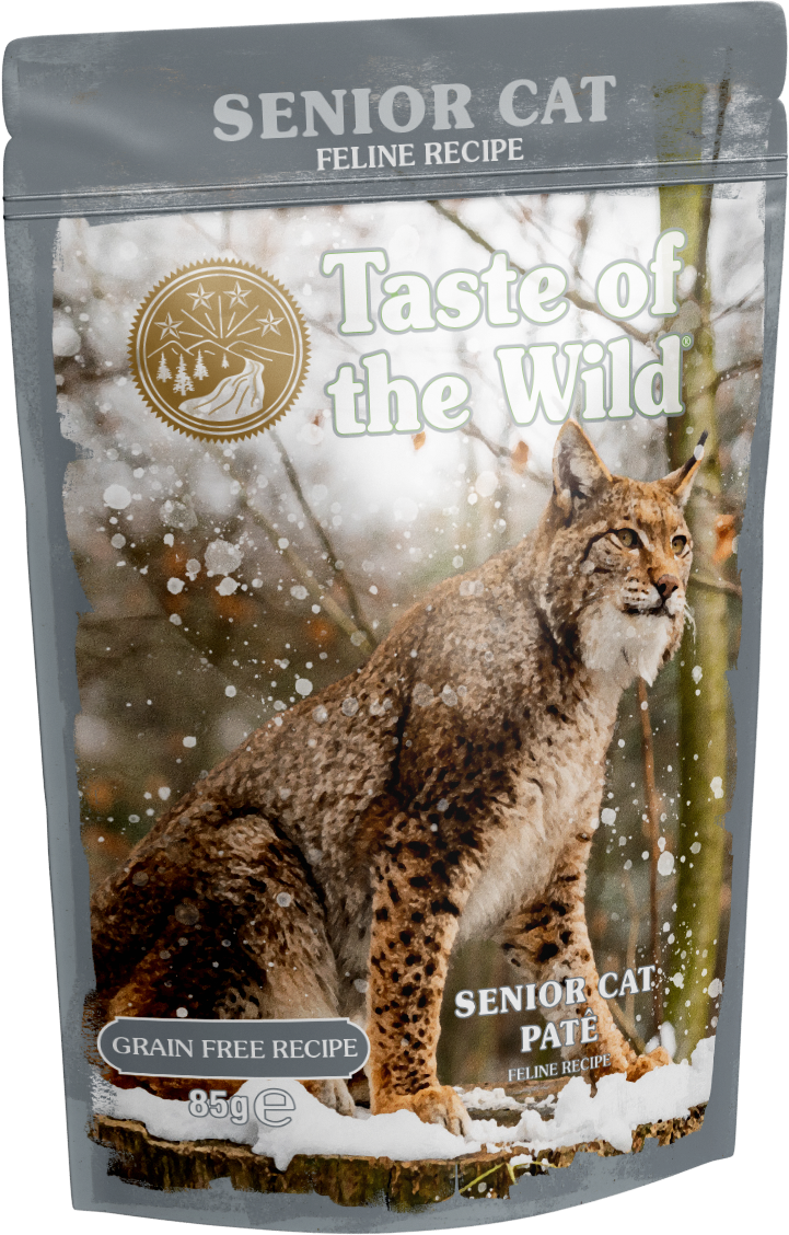 PROPET Taste of The Wild Super Premium Complete Food for Cats Wet Food - Grain Free Senior Chicken Pâté Pouch 85gr
(Box of 12)