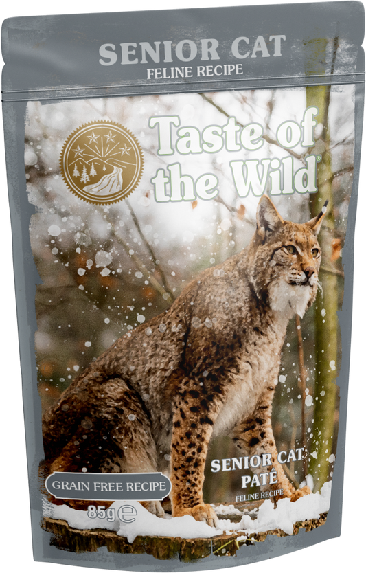 PROPET Taste of The Wild Super Premium Complete Food for Cats Wet Food - Grain Free Senior Chicken Pâté Pouch 85gr
(Box of 12)