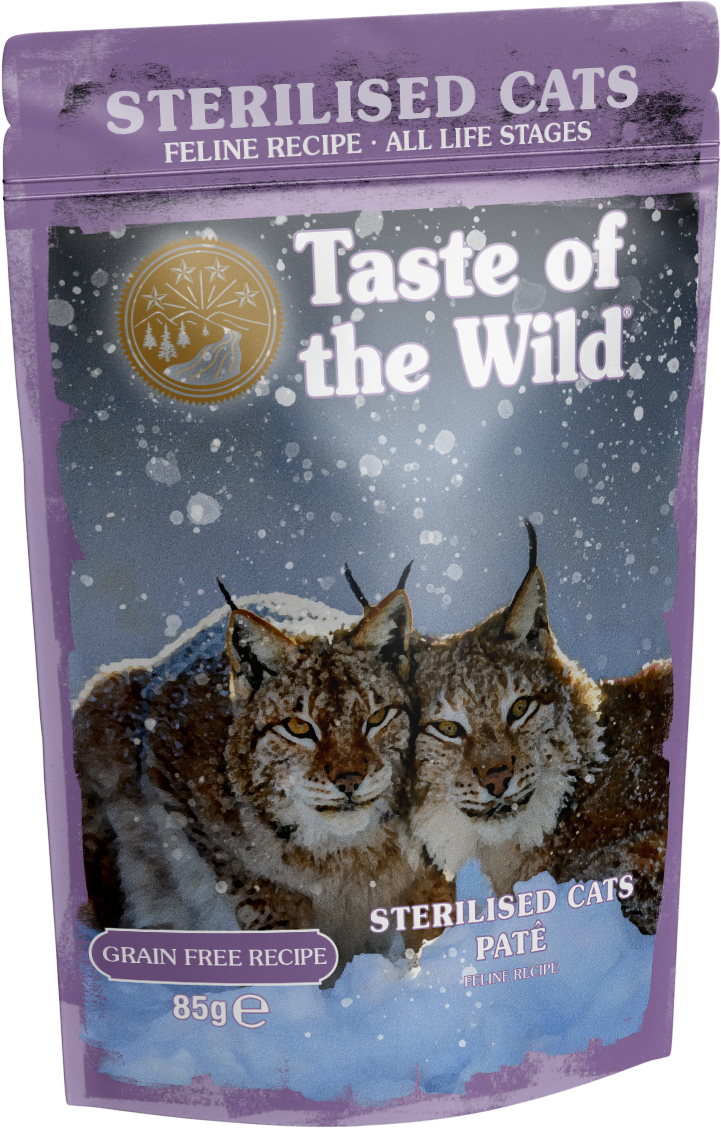 PROPET Taste of The Wild Super Premium Complete Food for Cats Wet Food - Grain Free All Life Stages
(Sterilised) Chicken Pâté Pouch 85gr
(Box of 12)