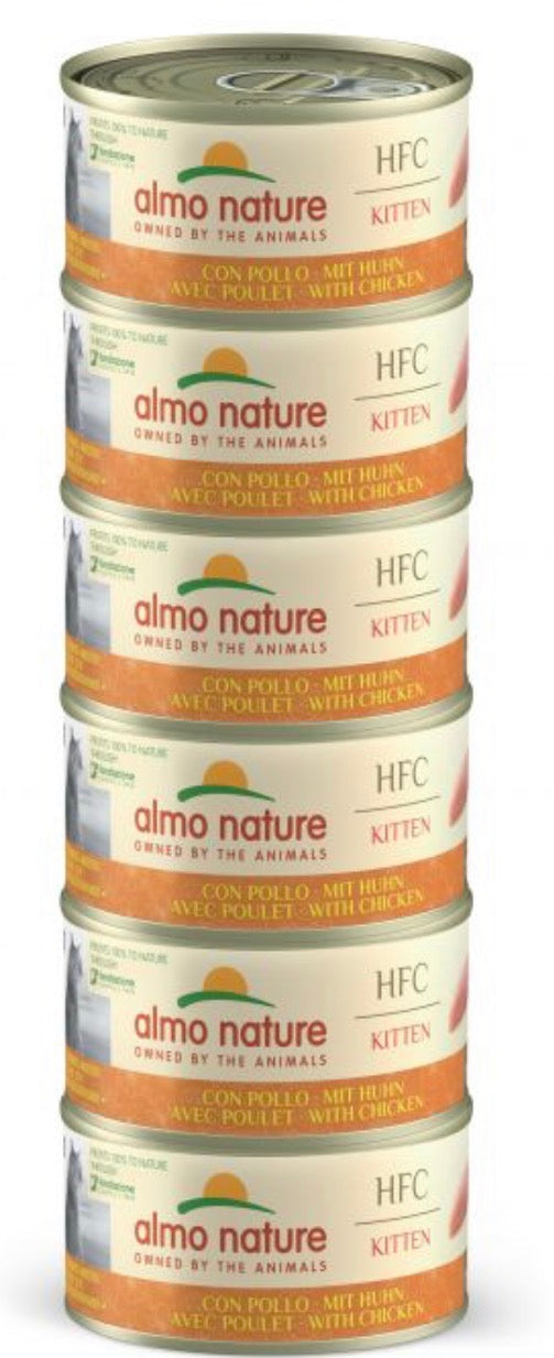 ALMO NATURE - Cat Wet Food HFC NATURAL MEGA CHICKEN & LIVER 6X70GR
