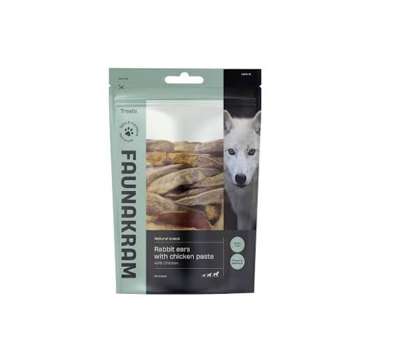 FAUNAKRAM Rabbit Ears with Chicken Paste (40% Chicken) - 500g