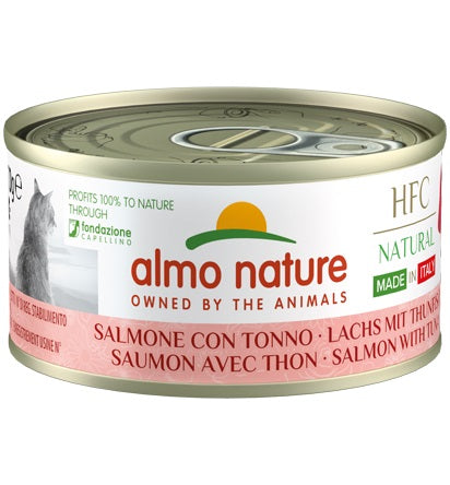 ALMO NATURE - Cat Wet Food HFC SALMON & TUNA 70GR