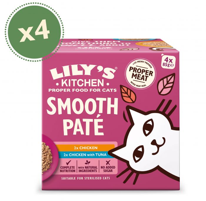 LILY'S KITCHEN - Cat Wet Food MPK SMOOTH PATE SELECTION 4X85GR