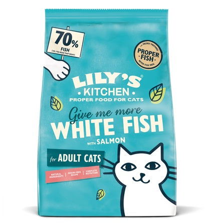 LILY'S KITCHEN - Cat Dry Food WHITE FISH & SALMON DRY CAT FOOD 800GR