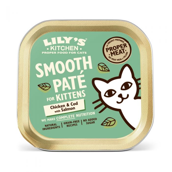 LILY'S KITCHEN - Cat Wet Food KITTEN CHICKEN & COD SMOOTH PATE 85GR