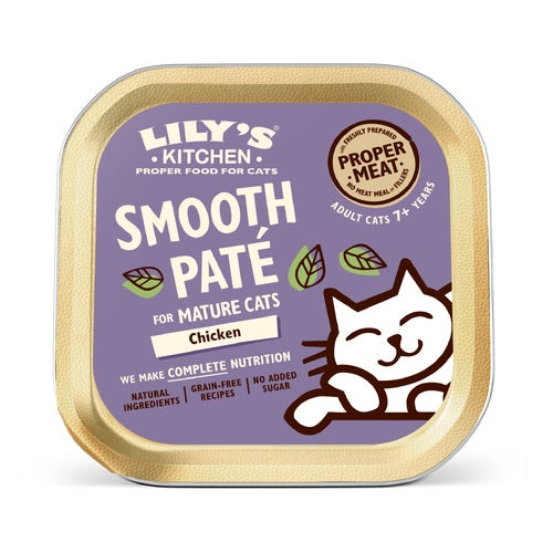 LILY'S KITCHEN - Cat Wet Food MATURE CHICKEN SMOOTH PATE 85GR