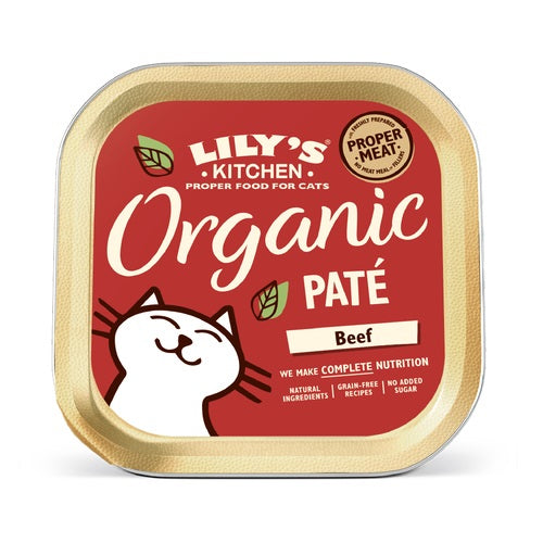 LILY'S KITCHEN - Cat Wet Food ORGANIC BEEF PATE 85GR