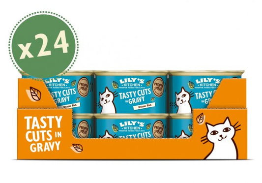 LILY'S KITCHEN - Cat Wet Food TASTY CUTS IN GRAVY FISH 85GR