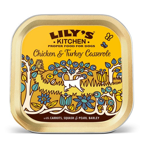 LILY'S KITCHEN - Dog Wet Food CHICKEN & TURKEY CASSEROLE 150GR