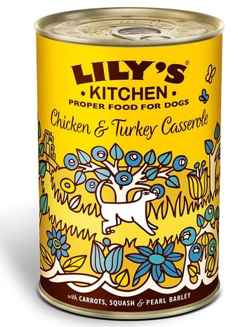LILY'S KITCHEN - Dog Wet Food CHICKEN & TURKEY CASSEROLE 400GR