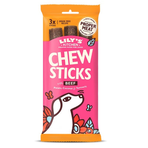 LILY'S KITCHEN - Dog Treats DOG CHEW STICKS BEEF 120GR