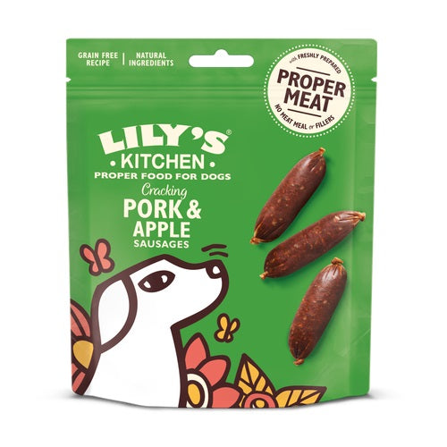 LILY'S KITCHEN - Dog Treats CRACKING PORK & APPLE SAUSAGES 70GR