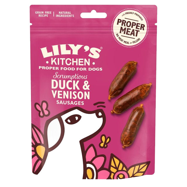 LILY'S KITCHEN - Dog Treats SCRUMPTIOUS DUCK & VENISON SAUSAGES 70GR