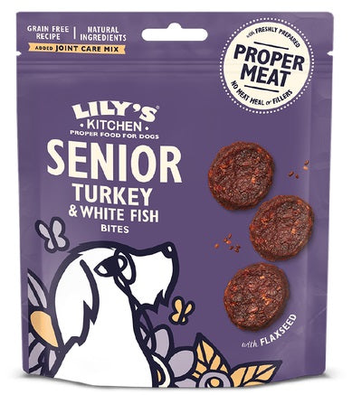 LILY'S KITCHEN - Dog Treats SENIOR TURKEY & WHITE FISH BITES 70GR