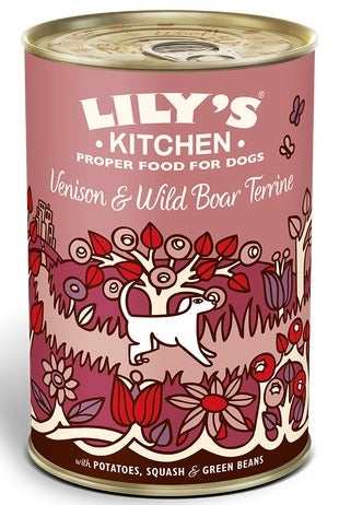 LILY'S KITCHEN - Dog Wet Food VENISON & WILD BOAR TERRINE 400GR
