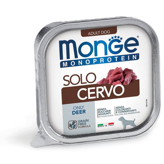 Monge Monoprotein - Complete Food Adult Only Deer (Pâté) Alutray