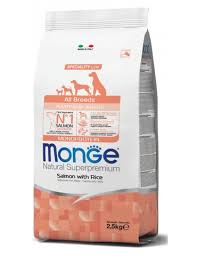 Monge Natural Superpremium All Breeds Puppy & Junior Puppy & Junior All Breeds Salmon with Rice Monoprotein