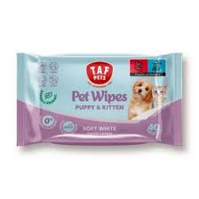 T.A.F. PETS Pet Wipes - Puppy & Kitten (40 Pack)