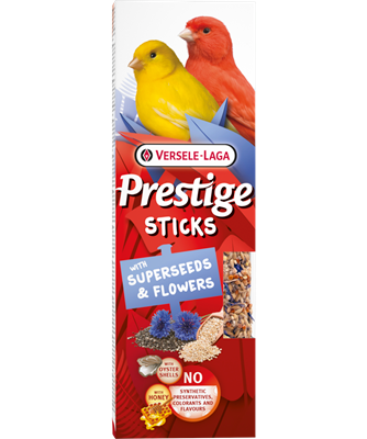 PROPET Versele-Laga Prestige - Snacks Sticks Canaries
 with Superseeds & Flowers 2 pieces 60gr
(Pack of 10)