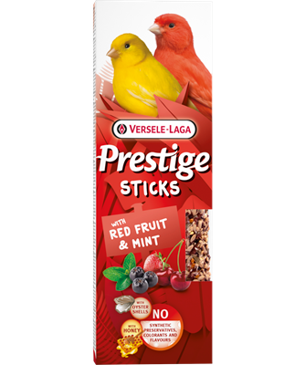 PROPET Versele-Laga Prestige - Snacks Sticks Canaries
with Red Fruit & Mint 4 pieces 60gr
(Pack of 10)