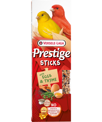 PROPET Versele-Laga Prestige - Snacks Sticks Canaries
with Eggs & Thyme 5 pieces 60gr
(Pack of 10)