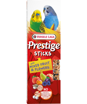 PROPET Versele-Laga Prestige - Snacks Sticks Small Parakeets
Mix Fruit & Flowers 4 pieces 60gr
(Pack of 10)