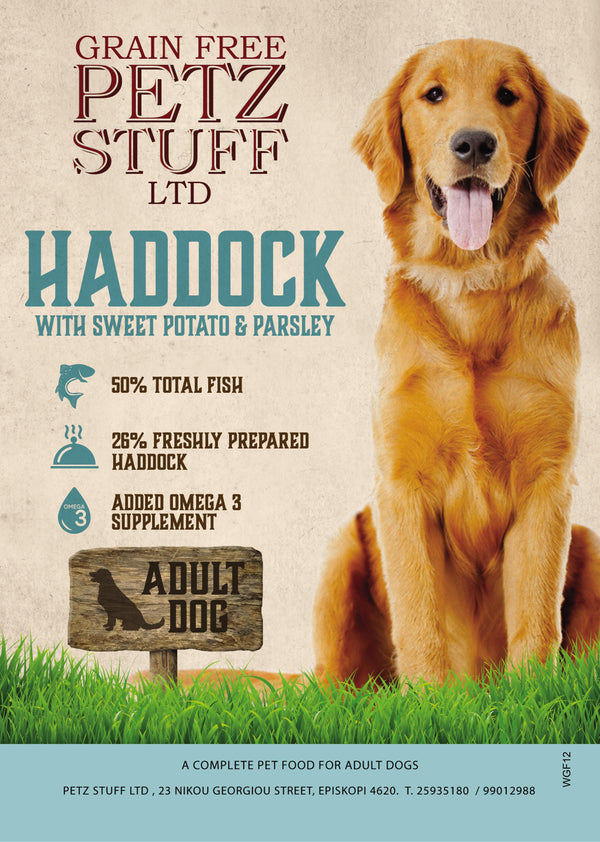 PETZ STUFF 12kg GF Haddock With Sweet Potato & Parsley GAFoil/NL