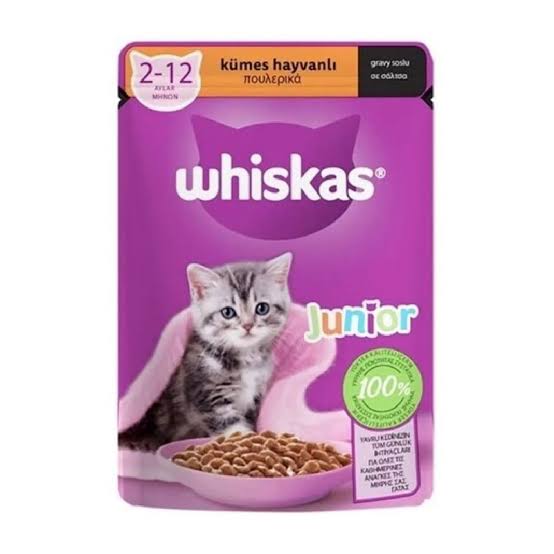 Whiskas Junior (2-12 months) Beef & Chicken in Gravy (4x85g)