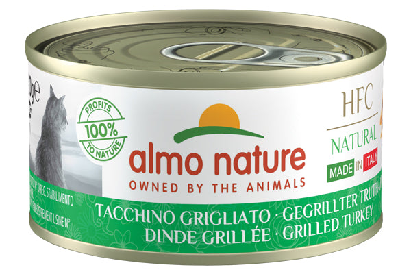ALMO NATURE - Cat Wet Food HFC GRILLED TURKEY/HAM & CHEESE 4X70GR