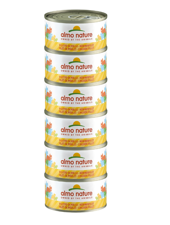 ALMO NATURE - Cat Wet Food HFC NATURAL MEGA CHICKEN FILLET 6X70GR