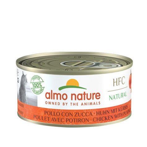 ALMO NATURE - Cat Wet Food HFC NAT. CHICKEN PUMPKIN 150GR