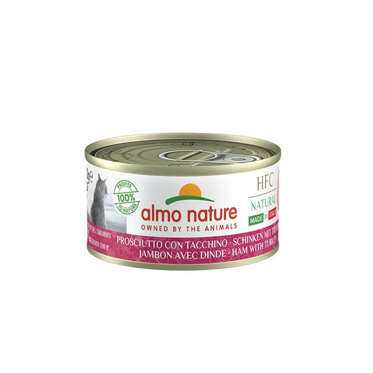 ALMO NATURE - Cat Wet Food HFC NAT. HAM WITH TURKEY 70GR