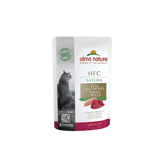 ALMO NATURE - Cat Wet Food NATURAL HFC TUNA & CHICKEN 55GR